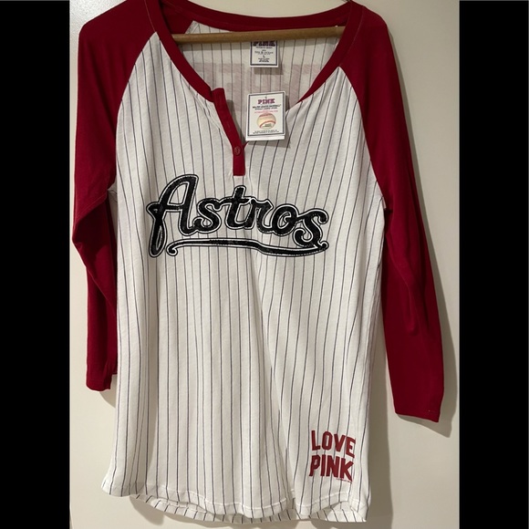 PINK Victoria's Secret Tops - NWT VS PINK Houston Astros sequined baseball tee